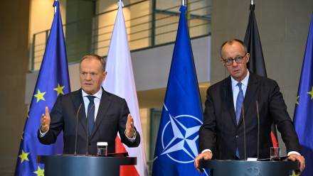 Donald Tusk i Friedrich Merz Fot. PAP/Radek Pietruszka