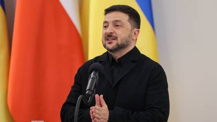 Wołodymyr Zełenski Fot. PAP/Paweł Supernak