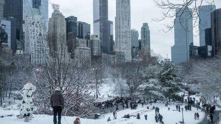 Zaśnieżony Nowy Jork Fot. PAP/EPA/OLGA FEDOROVA