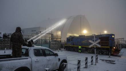 Sarkofag w Czarnobylu. Fot. EPA/SERGEY DOLZHENKO