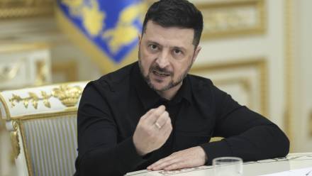 Prezydent Ukrainy Wołodymyr Zełenski. Fot. PAP/EPA/STRINGER