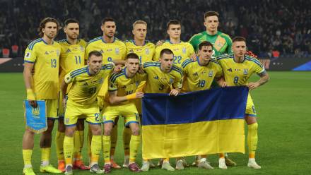 Piłkarska reprezentacja Ukrainy, fot. PAP/EPA/CHRISTOPHE PETIT TESSON