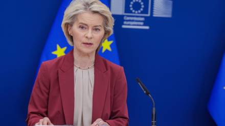 Ursula von der Leyen Fot. PAP/EPA/OLIVIER MATTHYS