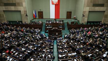 Sala plenarna Sejmu - zdjęcie ilustracyjne Fot. PAP/Paweł Supernak