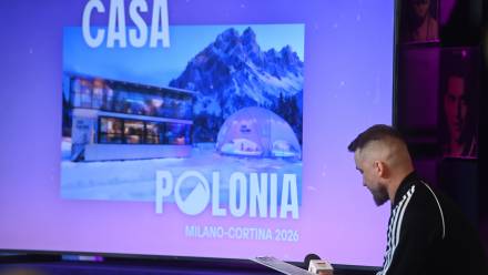 Prezentacja projektu Domu Polskiego "Casa Polonia" funkcjonującego podczas XXV Zimowych Igrzysk Olimpijskich Mediolan-Cortina 2026 Fot. PAP/Piotr Nowak