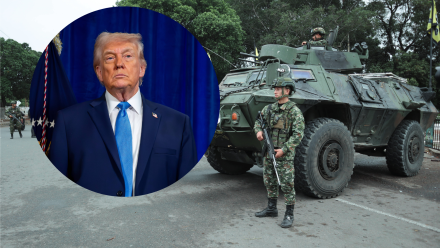 Wojska na ulicach Wenezueli/Donald Trump. Fot. EPA/NICOLE COMBEAU / POOL/MARIO CAICEDO