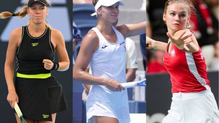 Magdalena Fręch; Magda Linette; Linda Klimovicova. Fot. PAP/EPA/ZAIN MOHAMMED/MARK LYONS/Lech Muszyński