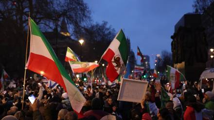 Demonstracja poparcia dla protestujących w Iranie. Fot. EPA/NEIL HALL