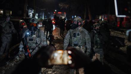 Agenci w ICE w Minneapolis, fot. PAP/EPA/OLGA FEDOROVA