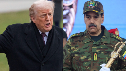 Prezydent USA Donald Trump i przywódca Wenezueli Nicolas Maduro. Fot. PAP/EPA/SHAWN THEW/MIGUEL GUTIERREZ
