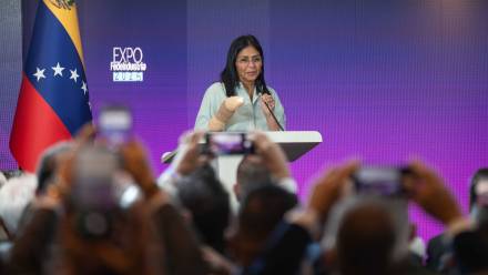 Pełniąca obowiązki prezydenta Wenezueli Delcy Rodriguez. Fot. PAP/EPA/Ronald Pena R