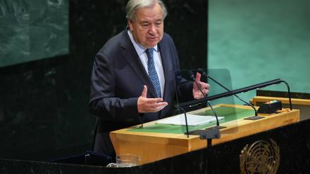 Sekretarz generalny ONZ Antonio Guterres Fot. PAP/Leszek Szymański