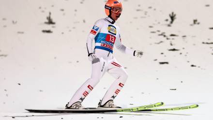 Stefan Kraft. Fot. PAP/EPA/ANNA SZILAGYI