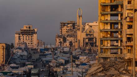 Strefa Gazy. Fot. PAP/EPA/MOHAMMED SABER