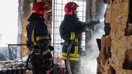 Zniszczenia po rosyjskim ataku w Odessie (zdjęcie ilustracyjne). Fot. PAP/Alena Solomonova