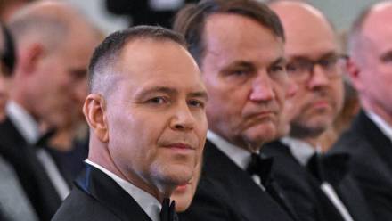 Karol Nawrocki i Radosław Sikorski Fot. PAP/Radek Pietruszka