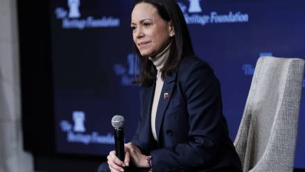 Maria Corina Machado. Fot. PAP/EPA/WILL OLIVER