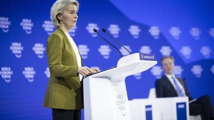 Przewodnicząca Komisji Europejskiej Ursula von der Leyen. Fot. PAP/EPA/GIAN EHRENZELLER