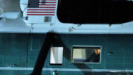 Prezydent USA Donald Trump. Fot. PAP/EPA/Aaron Schwartz / POOL