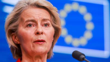 Ursula von der Leyen, fot. PAP/EPA/OLIVIER HOSLET
