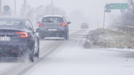 Atak zimy w Danii. Fot. PAP/EPA/INGRID RIIS