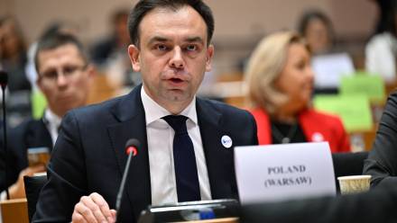 Minister finansów Andrzej Domański Fot. PAP/Wiktor Dąbkowski