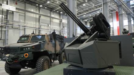 System zwalczania BSL oparty o karabin maszynowy WLKM systemu Gatlinga Fot. PAP/Paweł Supernak