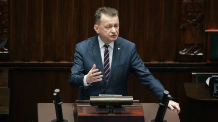 Szef klubu PiS Mariusz Błaszczak. Fot. PAP/Tomasz Gzell