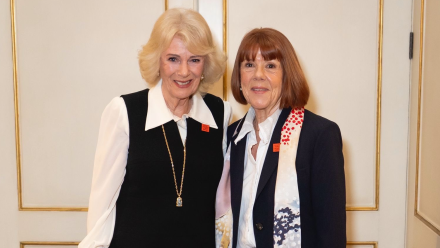 Królowa Kamila i Gisele Pelicot, fot. X/@RoyalFamily