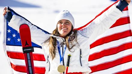 Breezy Johnson. Fot. EPA/JEAN-CHRISTOPHE BOTT