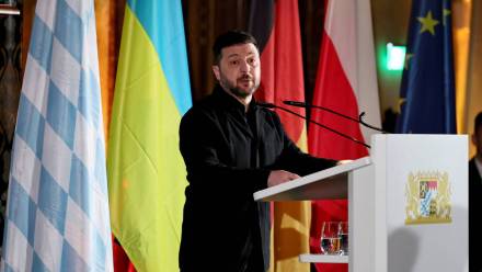 Wołodymyr Zełenski. Fot. EPA/RONALD WITTEK