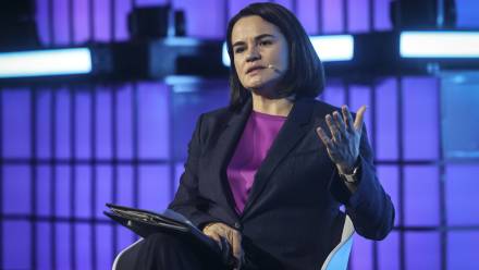 Swiatłana Cichanouska. Fot. PAP/EPA/ANTONIO PEDRO SANTOS 