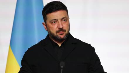 Wołodymyr Zełenski Fot. PAP/EPA/LUDOVIC MARIN