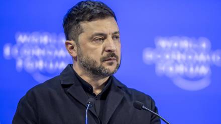 Wołodymyr Zełenski Fot. PAP/EPA/GIAN EHRENZELLER