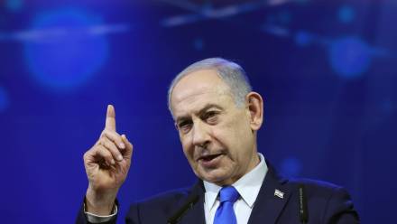 Benjamin Netanjahu Fot. PAP/EPA/ABIR SULTAN