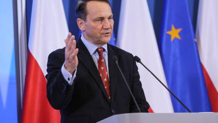 Wicepremier, minister spraw zagranicznych Radosław Sikorski. Fot. PAP/Rafał Guz