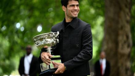 Carlos Alcaraz. Fot. EPA/JOEL CARRETT