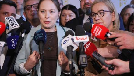 Katarzyna Pełczyńska-Nałęcz, Paulina Henning-Kloska. Fot. PAP/Rafał Guz