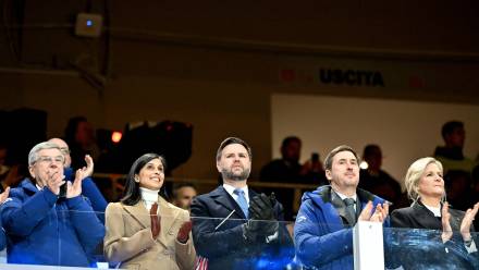 Ceremonia otwarcia Zimowych Igrzysk Olimpijskich Milano Cortina 2026 na stadionie San Siro w Mediolanie we Włoszech. Fot. EPA/PETER KNEFFEL