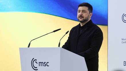 Wołodymyr Zełenski. Fot. PAP/EPA/RONALD WITTEK