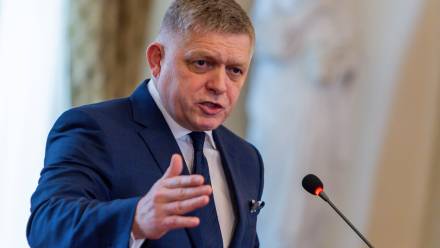 Premier Słowacji Robert Fico. Fot. PAP/EPA/DOMINIKA KORTVELYESIOVA