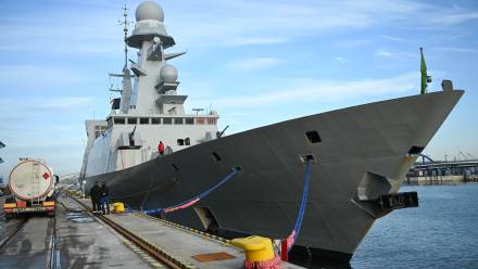 Francuska fregata obrony powietrznej „Chevalier Paul”. Fot. PAP/	Adam Warżawa