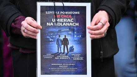 Protest przed Ministerstwem Zdrowia Fot. PAP/Piotr Nowak