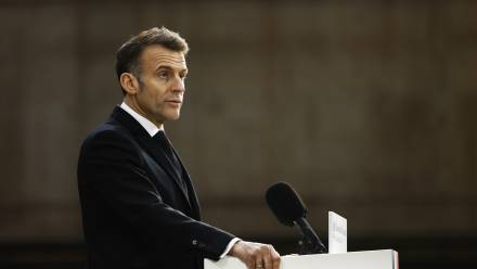 Emmanuel Macron Fot. PAP/EPA/YOAN VALAT/POOL