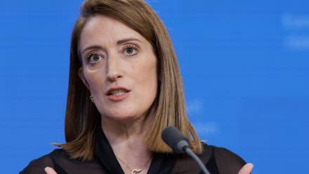 Roberta Metsola Fot. PAP/EPA/OLIVIER MATTHYS