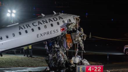 Wrak samolotu Air Canada Fot. PAP/EPA/OLGA FEDOROVA