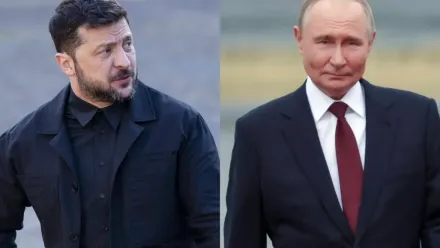 Wołodymyr Zełenski i Władimir Putin. Fot. PAP/EPA/FREEK VAN DEN BERGH/GAVRIIL GRIGOROV/SPUTNIK/KREMLIN POOL