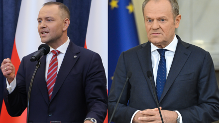Karol Nawrocki, Donald Tusk. Fot. PAP/Paweł Supernak, Radek Pietruszka