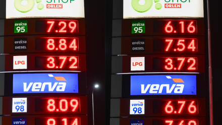 Ceny paliw na stacjach benzynowych. Fot. PAP/Darek Delmanowicz