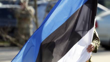 Flaga Estonii, zdjęcie ilustracyjne, fot. PAP/EPA/TOMS KALNINS